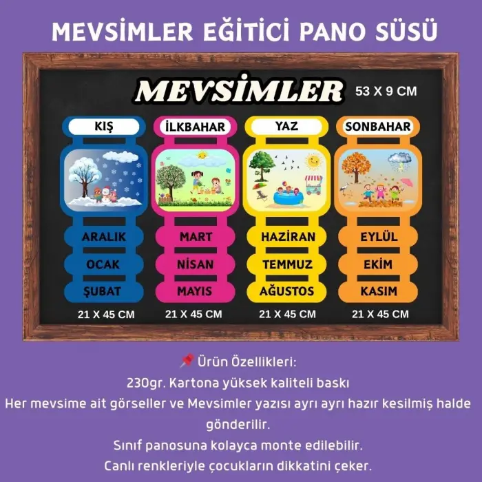 Mevsimler Panosu (4 Mevsim)