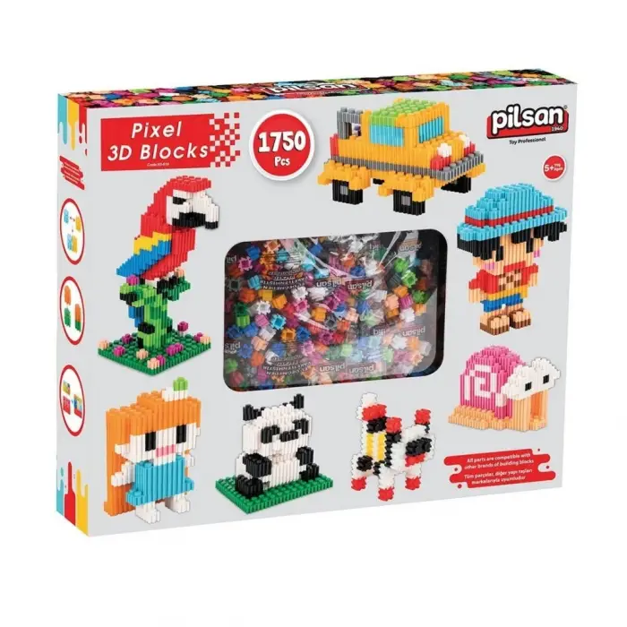 Mey İthalat®  03 616 Pixel 3D Bloklar 1750 Parça -Oyuncak