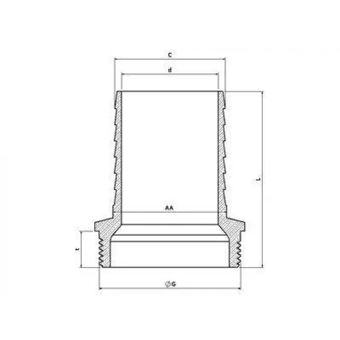 Mey İthalat® 1 1/4 Sarı Hortum Rakoru
