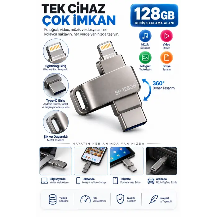 Mey İthalat® 128 GB FLASH BELLEK