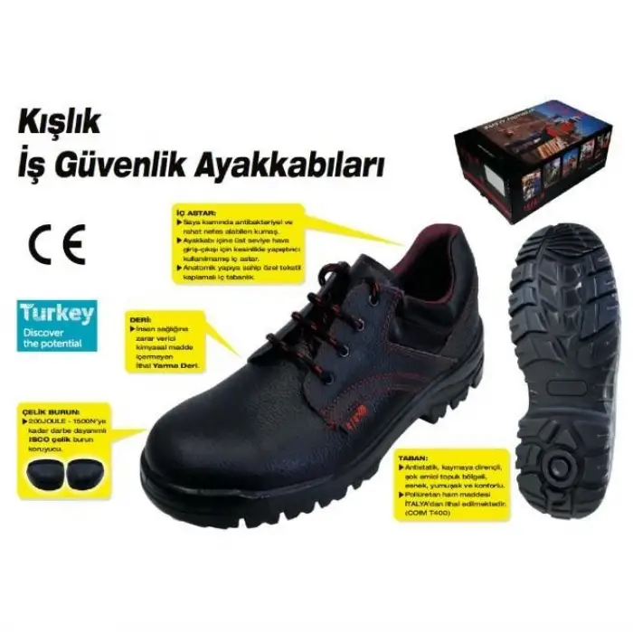 Mey İthalat® 414 Çelik Burunlu İş Ayakkabısı S2 42 Numara