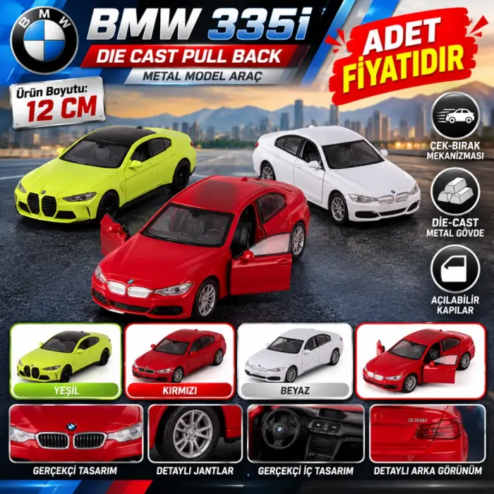 Mey İthalat® 43659  DİE CAST PULL BACK BMW 335İ