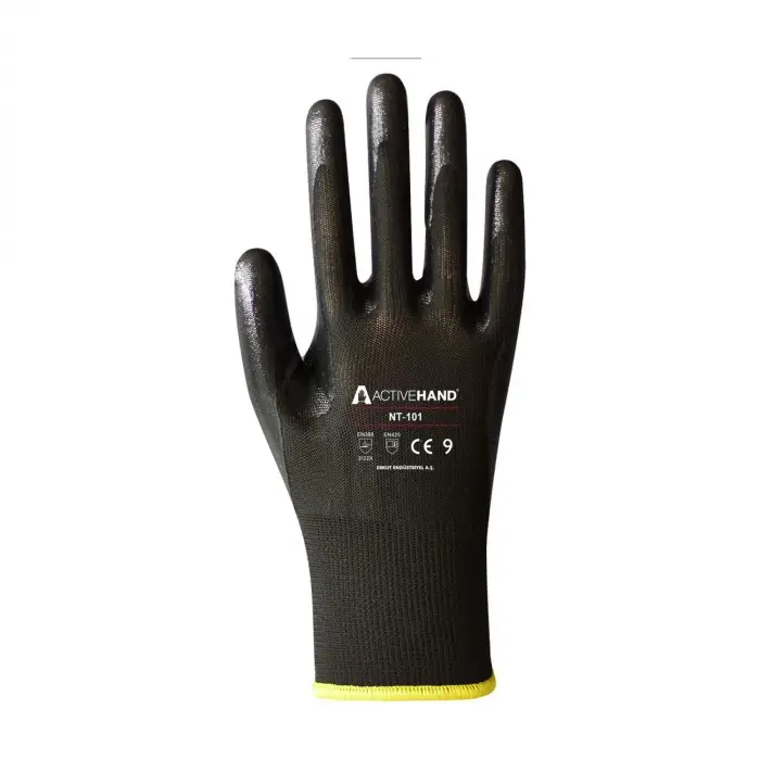 Mey İthalat® Active NT 101 PU Siyah Nitril Eldiven 10 Numara