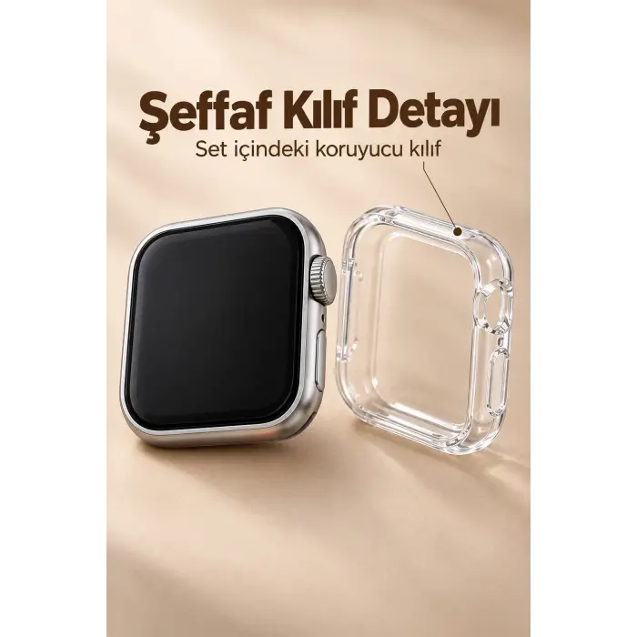 Mey İthalat® Akıllı Saat Bluetooth Aramalı ve 7 Kordonlu Set