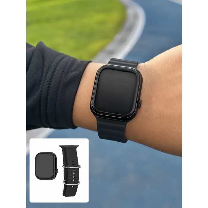Mey İthalat® AMOLED Ekranlı Bluetooth Aramalı 3 Kordonlu Akıllı Saat