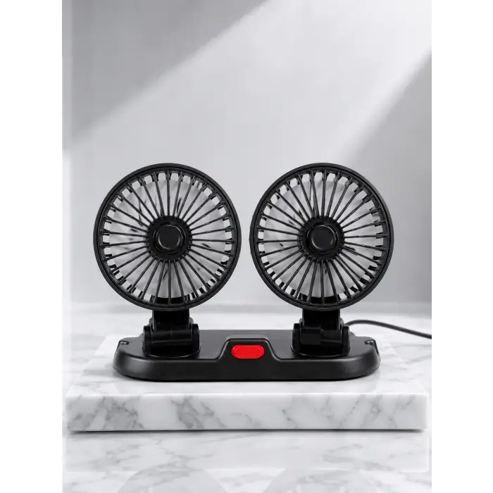 Mey İthalat® Araç, Karavan ve Tır İçin Çift Fanlı Mini Vantilatör