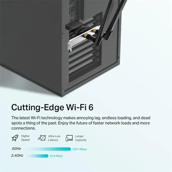 Mey İthalat® Archer TX20E AX1800 WIFI6 Bluetooth 5.2 Pcıe Adaptor