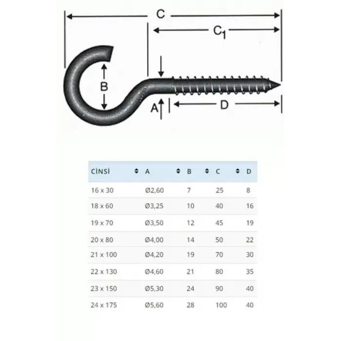 Mey İthalat® BA2080 20X80 Açık Piton 10 Adet