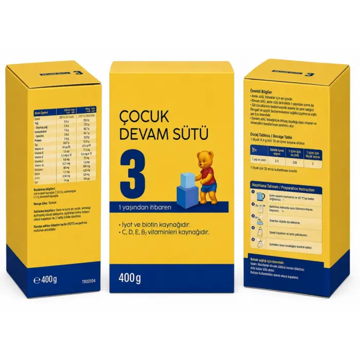 Mey İthalat® Bebek Devam Sütü 3 400 Gr adet fiyatıdır