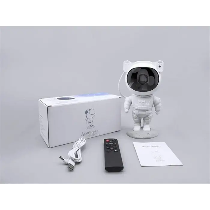 Mey İthalat® Çocuklara Özel Projeksiyon Astronot Lamba Speaker Sevimli