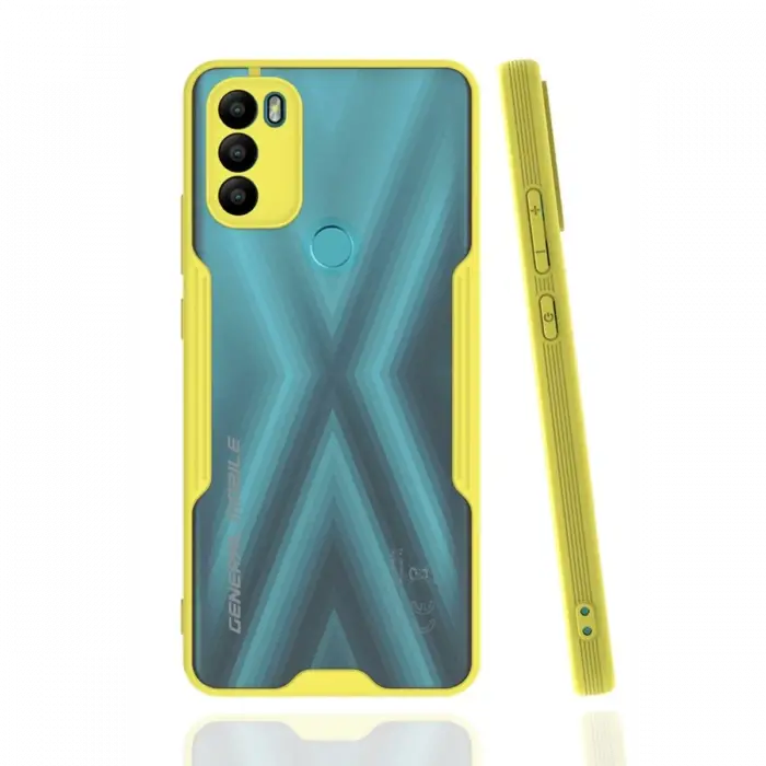 Mey İthalat®  General Mobile GM 21 Plus Kılıf Platin Silikon - Sarı