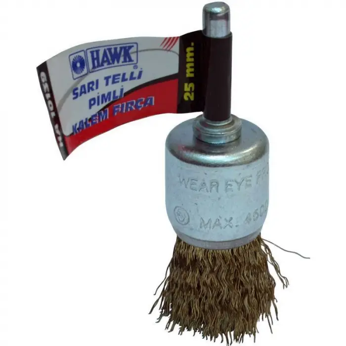 Mey İthalat® Hawk 10141 17 mm Sarı Telli Pimli Kalem Fırça