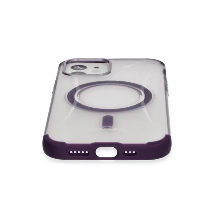 Mey İthalat®   iPhone 11 Hilton Magsafe Kapak - Derin Mor