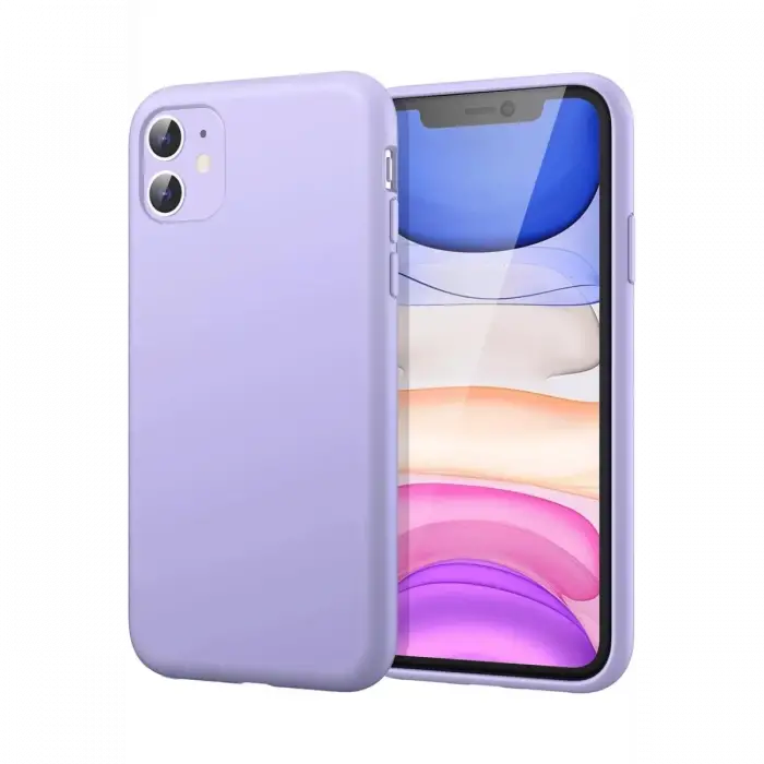 Mey İthalat®  iPhone 11 Kılıf First Silikon - Lila