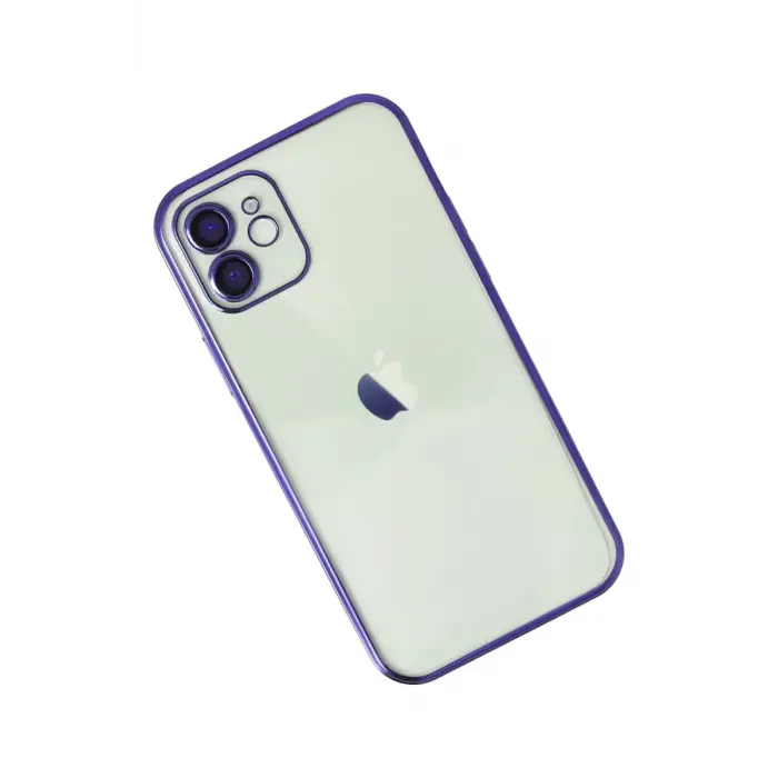 Mey İthalat®   iPhone 11 Kılıf  Lensli Silikon - Mor
