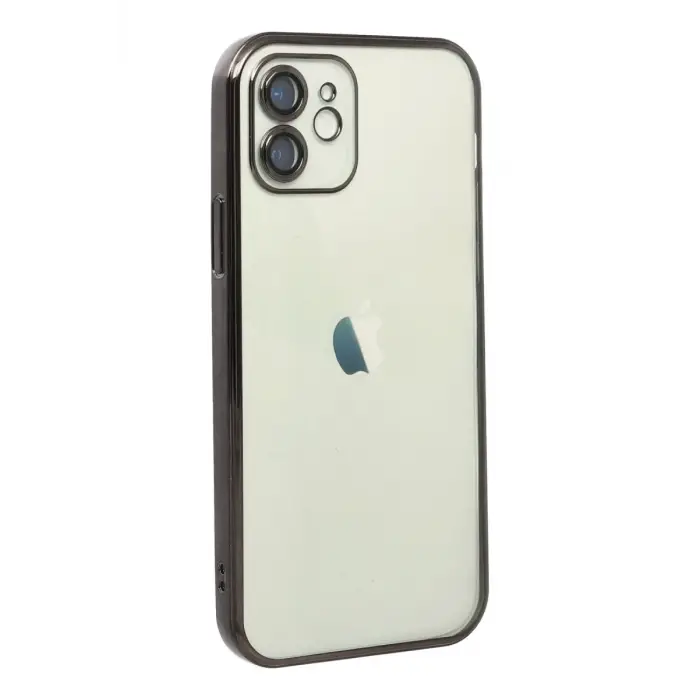 Mey İthalat®   iPhone 11 Kılıf  Lensli Silikon - Siyah