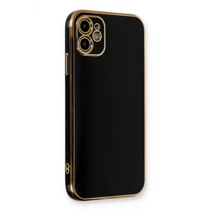 Mey İthalat®   iPhone 11 Kılıf Volet Silikon - Siyah