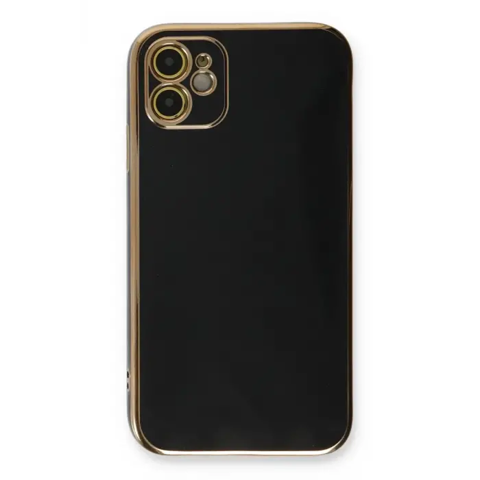 Mey İthalat®   iPhone 11 Kılıf Volet Silikon - Siyah
