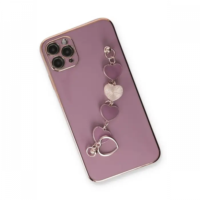 Mey İthalat®  iPhone 11 Pro Max Kılıf Esila Silikon - Mor
