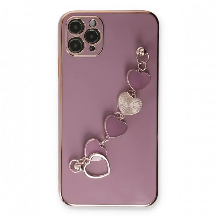 Mey İthalat®  iPhone 11 Pro Max Kılıf Esila Silikon - Mor