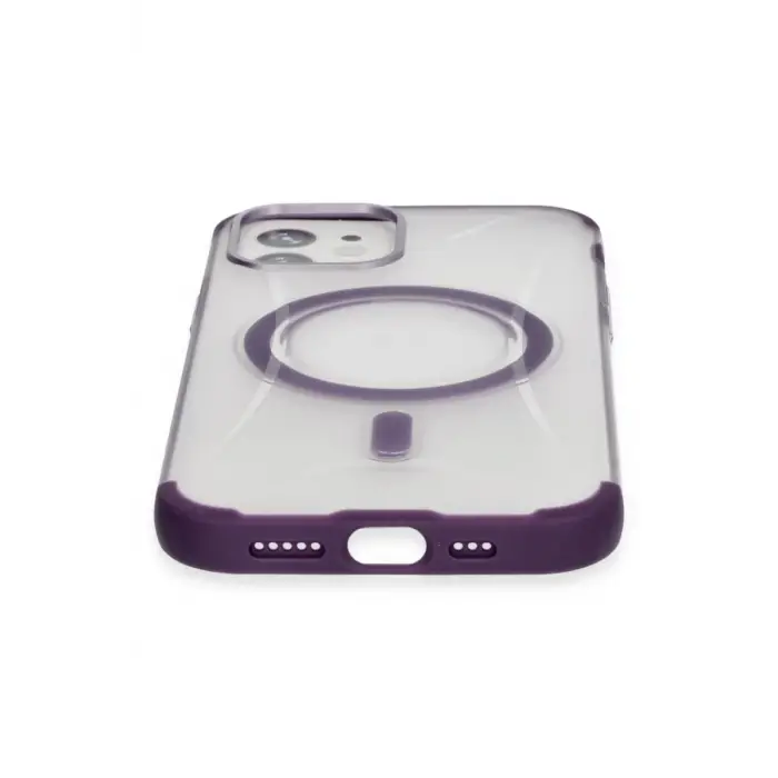 Mey İthalat®   iPhone 12 Hilton Magsafe Kapak - Derin Mor