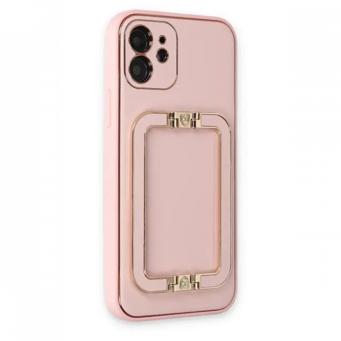 Mey İthalat®  iPhone 12 Kılıf Coco Elit Kapak - Pembe
