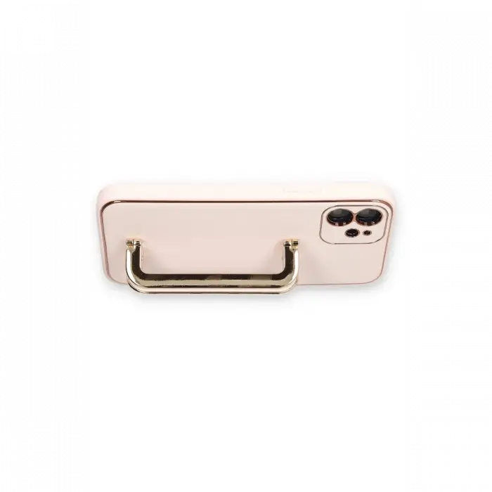 Mey İthalat®  iPhone 12 Kılıf Coco Elit Kapak - Pudra