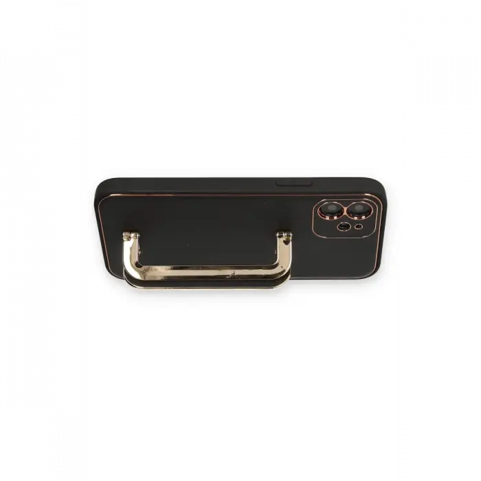 Mey İthalat®  iPhone 12 Kılıf Coco Elit Kapak - Siyah