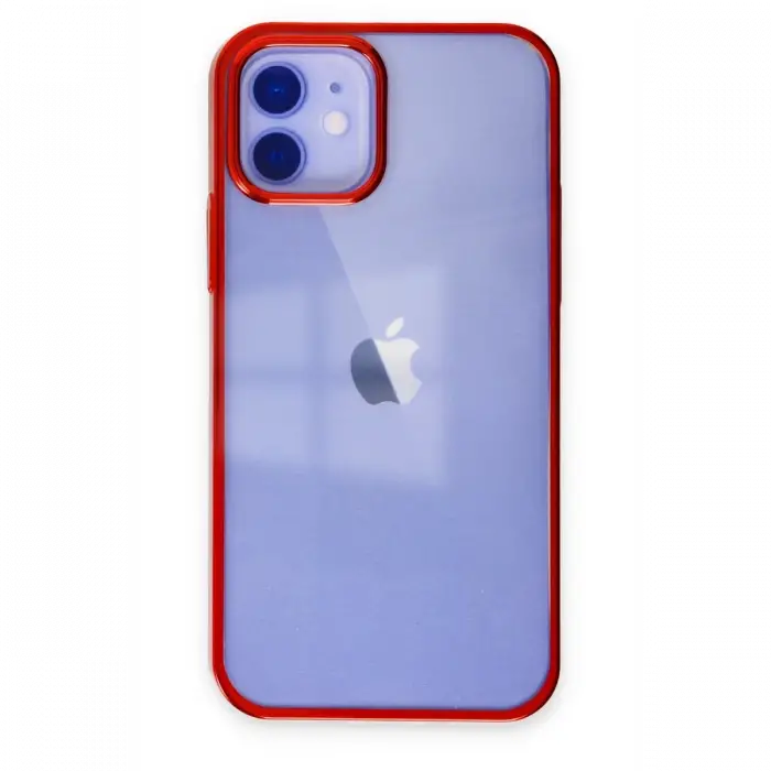 Mey İthalat®  iPhone 12 Kılıf Element Silikon - Kırmızı