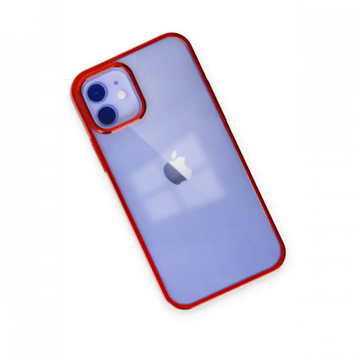 Mey İthalat®  iPhone 12 Kılıf Element Silikon - Kırmızı