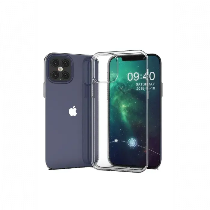 Mey İthalat®  iPhone 12 Mini Kılıf Lüx Şeffaf Silikon