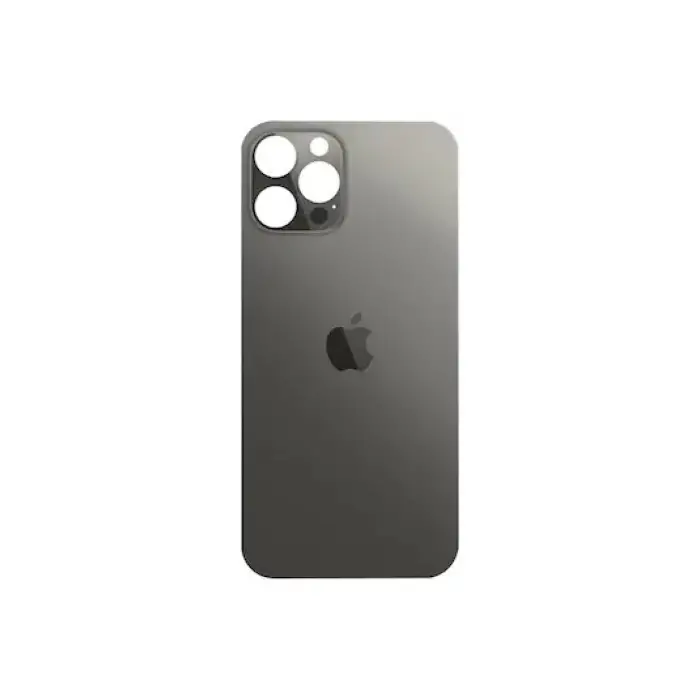 Mey İthalat® iPhone 12 Pro Arka Pil Kapağı (Cam) Siyah