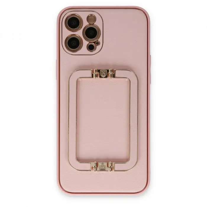 Mey İthalat®  iPhone 12 Pro Kılıf Coco Elit Kapak - Pembe