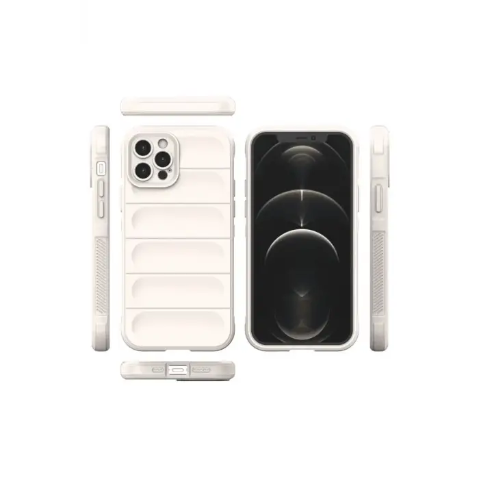 Mey İthalat®  iPhone 12 Pro Kılıf Optimum Silikon - Krem
