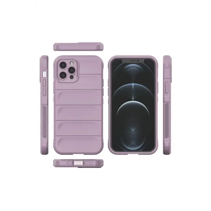 Mey İthalat®  iPhone 12 Pro Kılıf Optimum Silikon - Mor