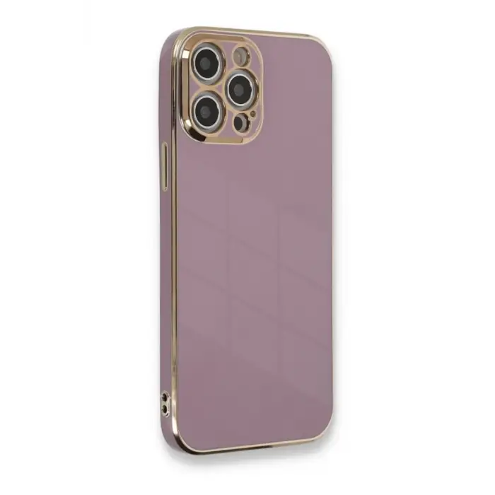 Mey İthalat®   iPhone 12 Pro Kılıf Volet Silikon - Mor