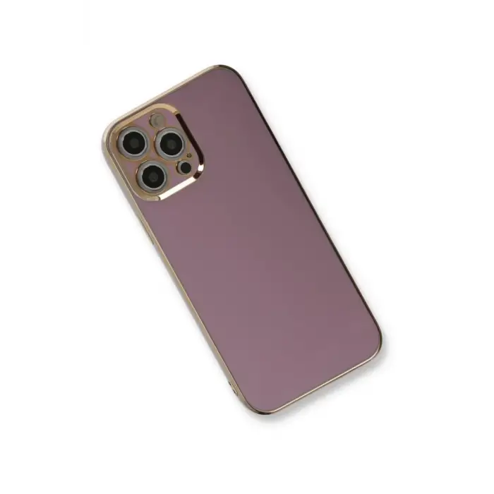 Mey İthalat®   iPhone 12 Pro Kılıf Volet Silikon - Mor