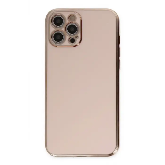 Mey İthalat®   iPhone 12 Pro Kılıf Volet Silikon - Pembe