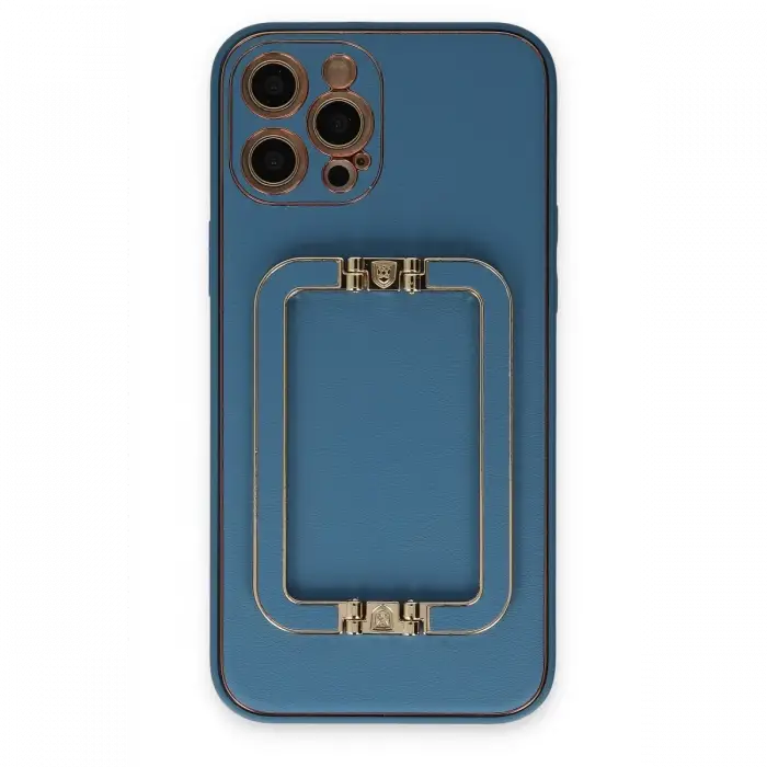 Mey İthalat®  iPhone 12 Pro Max Kılıf Coco Elit Kapak - Mavi