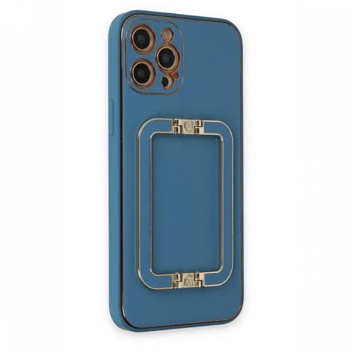 Mey İthalat®  iPhone 12 Pro Max Kılıf Coco Elit Kapak - Mavi