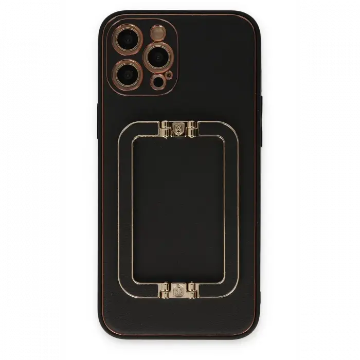Mey İthalat®  iPhone 12 Pro Max Kılıf Coco Elit Kapak - Siyah