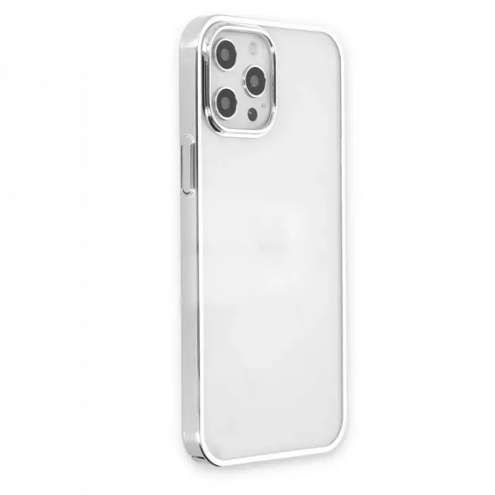 Mey İthalat®  iPhone 12 Pro Max Kılıf Element Silikon - Gümüş