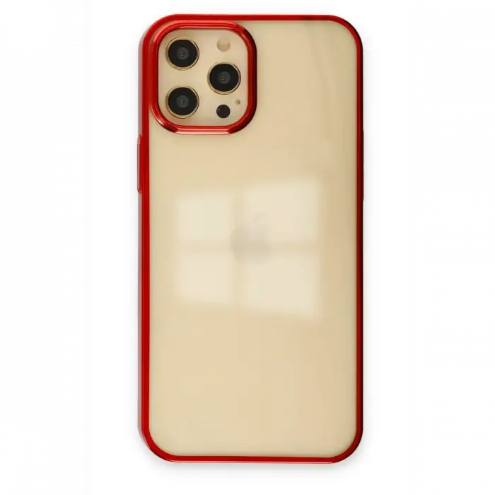 Mey İthalat®  iPhone 12 Pro Max Kılıf Element Silikon - Kırmızı