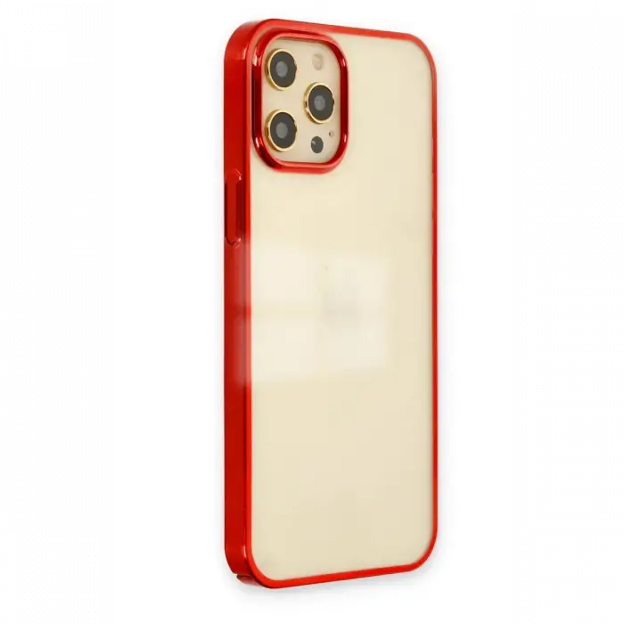 Mey İthalat®  iPhone 12 Pro Max Kılıf Element Silikon - Kırmızı