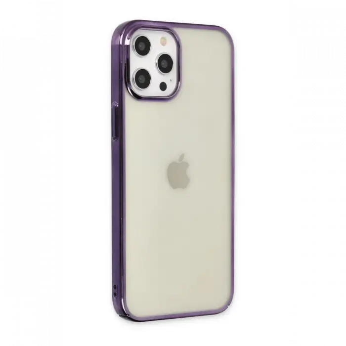 Mey İthalat®  iPhone 12 Pro Max Kılıf Element Silikon - Mor