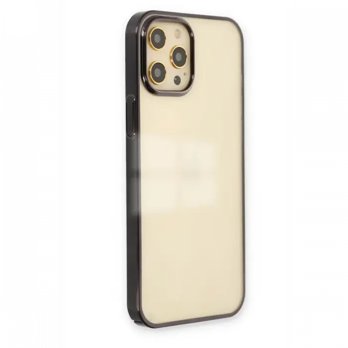 Mey İthalat®  iPhone 12 Pro Max Kılıf Element Silikon - Siyah