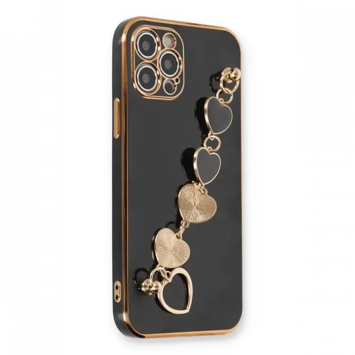 Mey İthalat®  iPhone 12 Pro Max Kılıf Esila Silikon - Siyah