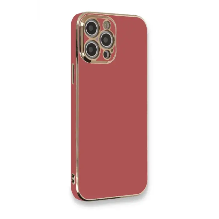 Mey İthalat®   iPhone 12 Pro Max Kılıf Volet Silikon - Kırmızı