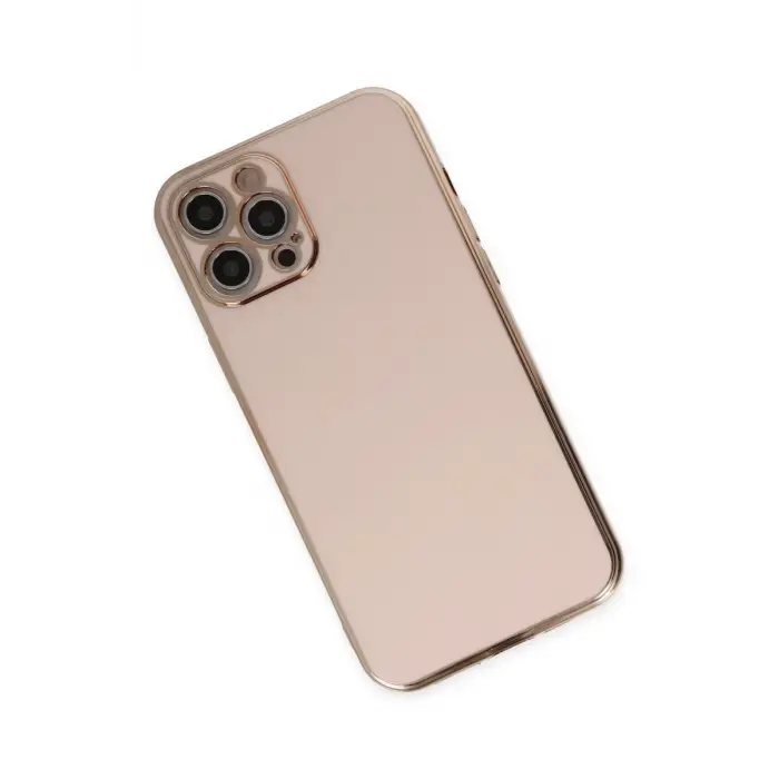 Mey İthalat®   iPhone 12 Pro Max Kılıf Volet Silikon - Pembe