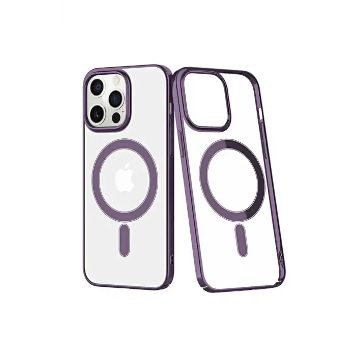 Mey İthalat®   iPhone 13 Pro Kılıf Element Magneticsafe Sert Kapak - Derin Mor